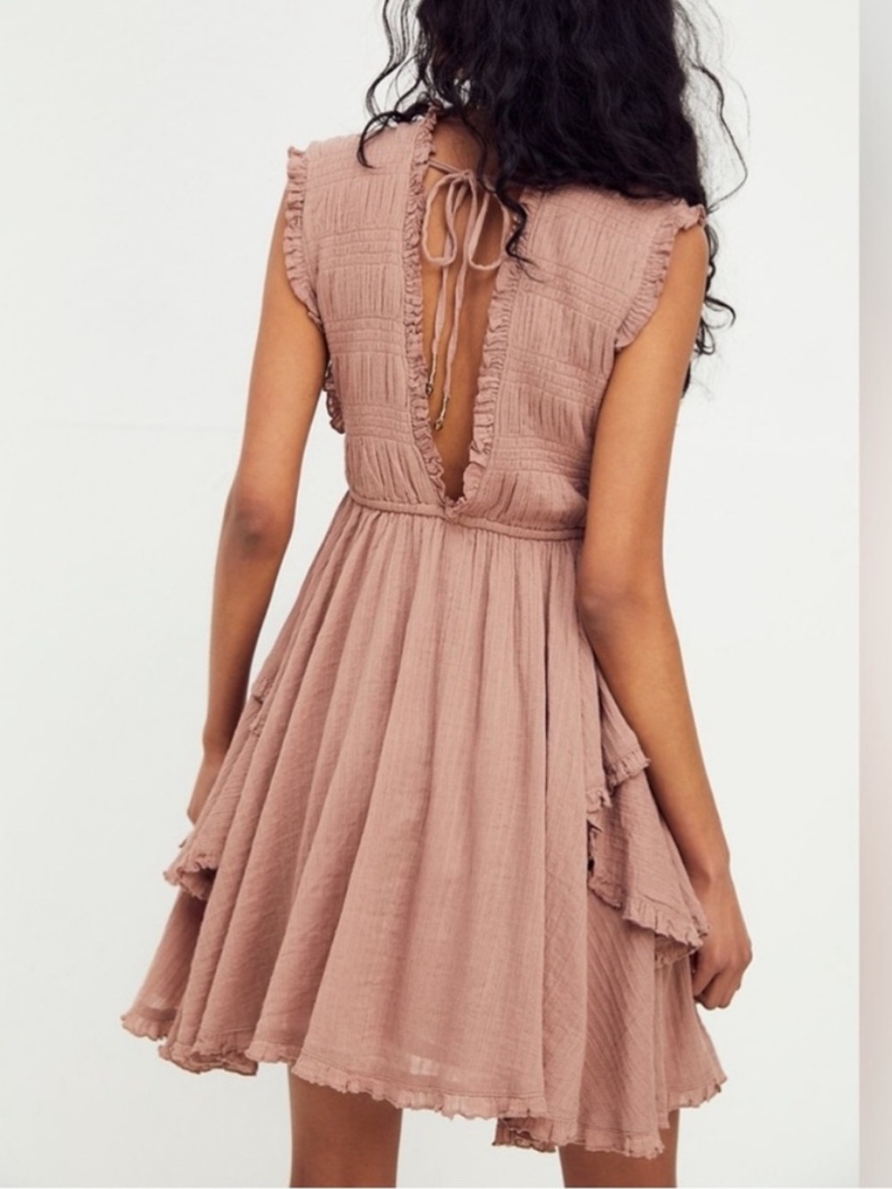 Free People Antoinette Mini Dress — Dusty Rose - Picture 2 of 2